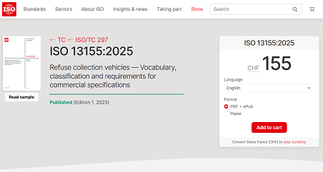 历史性突破 | Ebpay环境主导！首个由中国企业牵头编制的环卫装备ISO国际标准正式发布！